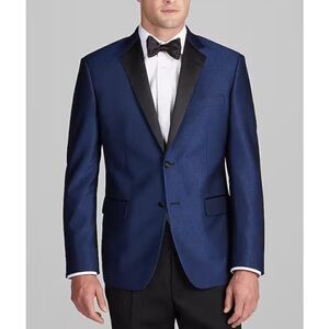 42R JOS A BANK Tailored Fit Satin Shawl Lapel‎ Jacquard Dinner Jacket C070599